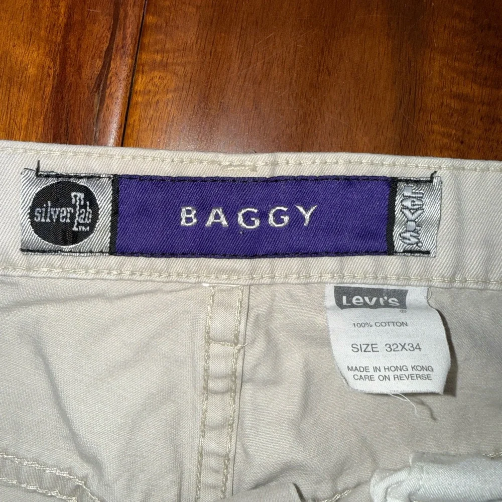 Vintage Levi’s SilverTab BAGGY Jeans – White/Cream – 100% Cotton